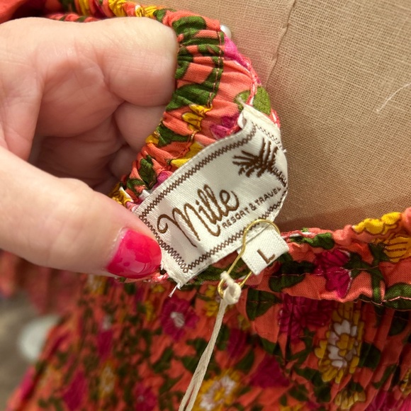 NWT Mille floral dress size L - Picture 3 of 7